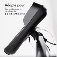 imoshion Support de téléphone pour vélo avec visière pare-soleil - Résistant aux éclaboussures - Universel - Noir