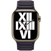 Apple Bracelet Leather Link Apple Watch | 38/40/41/42 mm - Taille M/L - Ink
