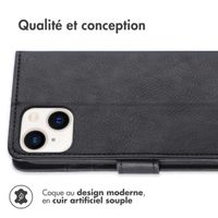 imoshion Étui de télephone portefeuille de luxe Apple iPhone 14 / 13 - Noir