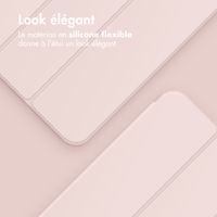 Accezz Coque tablette portefeuille Smart Silicone Apple iPad 11 (2025) 11 pouces A16 / iPad 10 (2022) 10.9 pouces - Rose