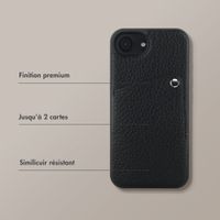 Selencia Coque Riva avec porte-cartes Apple iPhone 17e / 16e - Noir