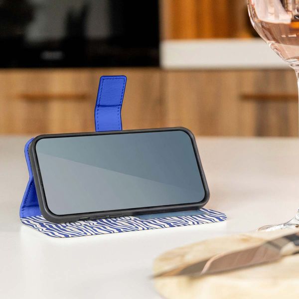 imoshion Étui de télephone portefeuille Design Apple iPhone Xr - White Blue Stripes