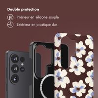 Selencia Coque arrière Vivid avec MagSafe Samsung Galaxy S26 Ultra - Choco Flower Pop