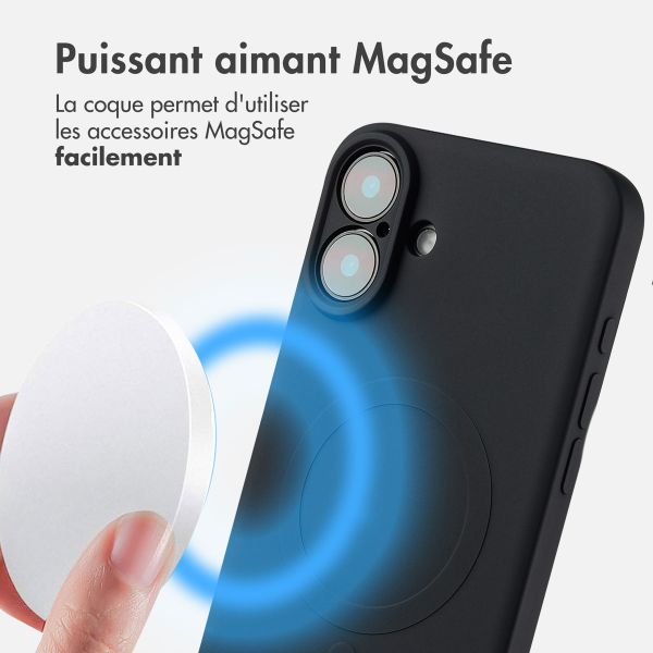 imoshion Coque Couleur avec MagSafe Apple iPhone 16 - Noir
