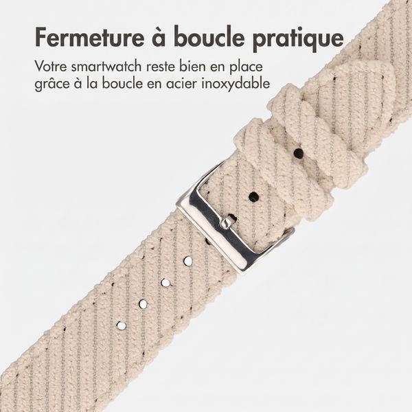 imoshion Bracelet en velours côtelé Apple Watch | 44/45/46/49 mm - Beige