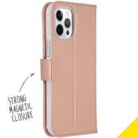 Accezz Étui de télephone Wallet Apple iPhone 12 Pro Max - Rose Doré