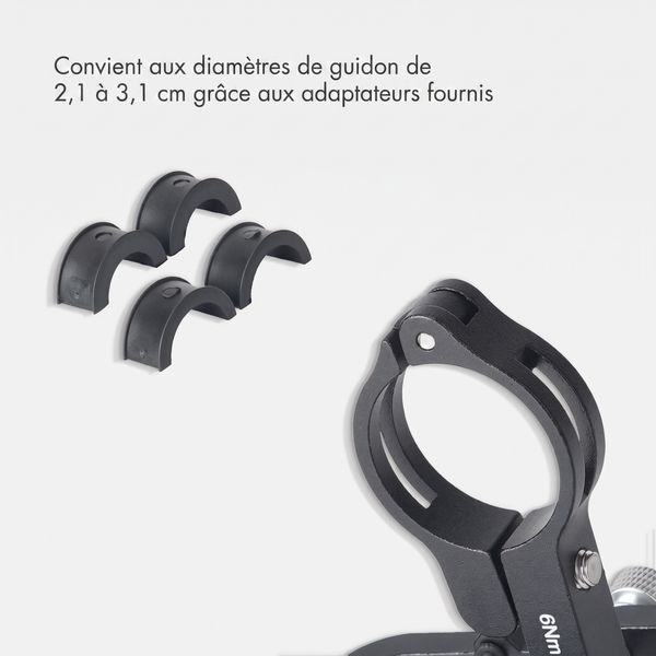 imoshion Support de téléphone en aluminium pour vélo - Léger - Universel - Noir