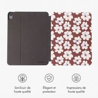 Selencia Coque tablette Vivid Apple iPad Air 11 pouces (2026) M4 / (2025) M3 / (2024) M2 / Air 5 (2022) / Air 4 (2020) - Choco Flower Pop