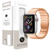 Selencia Bracelet magnétique en acier Apple Watch | 44/45/46/49 mm - Rose Doré