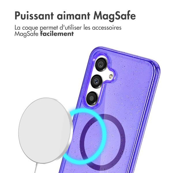 imoshion Coque Pailletée avec MagSafe Samsung Galaxy S24 - Paillettes Violet