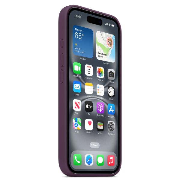 Apple Coque en silicone MagSafe Apple iPhone 16 Plus - Plum