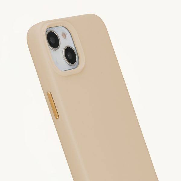 Selencia Coque arrière Rivièra avec MagSafe avec crochets amovibles Apple iPhone 14 / 13 - Milky Latte