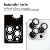 imoshion Lot de 2 protections d'objectif de caméra Apple iPhone 16 Pro / 16 Pro Max - Blanc / Titanium