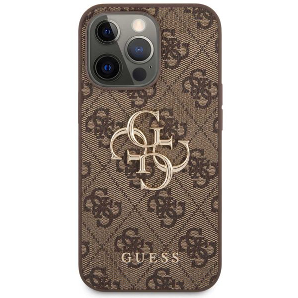 Guess Coque 4G Metal Logo Backcover Apple iPhone 13 Pro - Marron