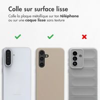 imoshion Lot de 2 plaques métalliques pour support magnétique - Noir