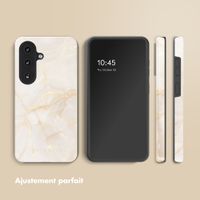 Selencia Coque arrière Vivid avec MagSafe Samsung Galaxy S26 Plus - Golden Beige Marble