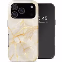 Selencia Coque arrière Vivid avec MagSafe Apple iPhone 18 Pro Max / 17 Pro Max - Golden Beige Marble