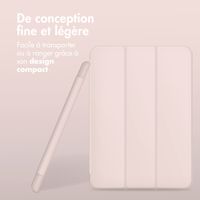 Accezz Coque tablette portefeuille Smart Silicone Apple iPad 11 (2025) 11 pouces A16 / iPad 10 (2022) 10.9 pouces - Rose
