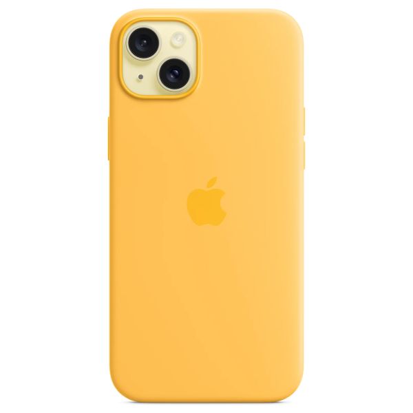 Apple Coque en silicone MagSafe Apple iPhone 15 Plus - Sunshine
