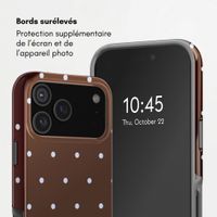 Selencia Coque arrière Vivid Apple iPhone 17 Pro Max - Happy Dots Chocolate