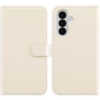 Selencia Étui portefeuille en cuir véritable Samsung Galaxy A36 - Greige