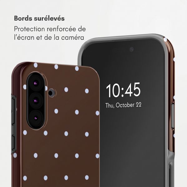 Selencia Coque arrière Vivid Samsung Galaxy A36 / A56 - Happy Dots Chocolate