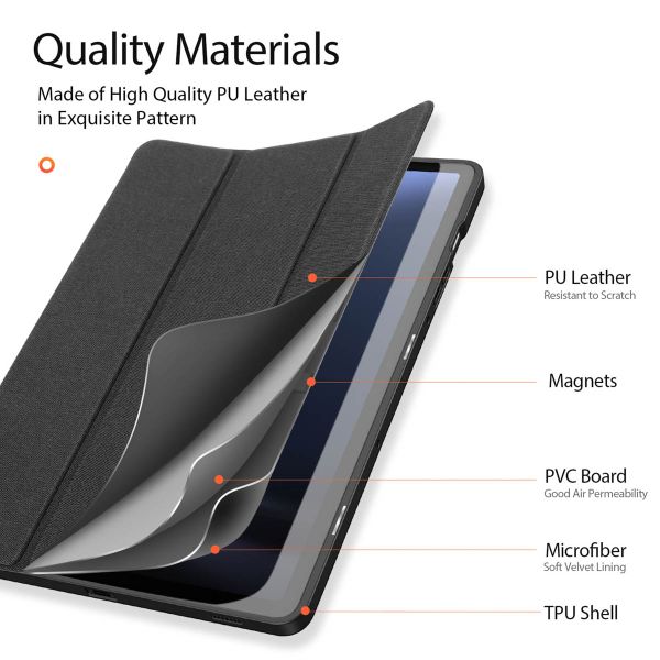 Dux Ducis Coque tablette Domo Samsung Galaxy Tab S10 FE / S9 FE - Noir