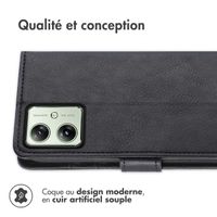 imoshion Étui de télephone portefeuille de luxe Motorola Moto G54 - Noir