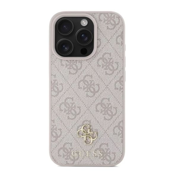 Guess Coque 4G Metal Logo MagSafe Apple iPhone 16 Pro - Rose