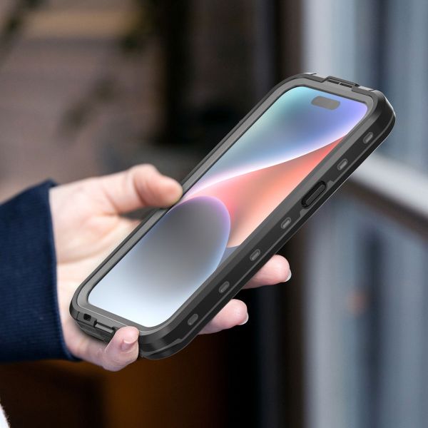 Redpepper Coque imperméable Dot Plus Apple iPhone 15 - Noir