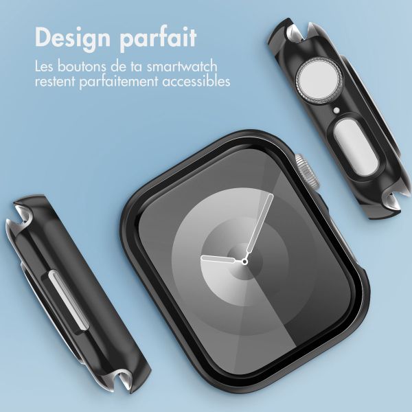 imoshion Coque rigide brillante à couverture complète Apple Watch 7 / 8 / 9 - 41 mm - Noir