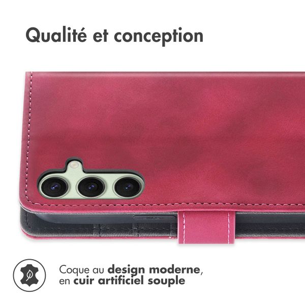 imoshion Etui de télephone portefeuille avec cordon Samsung Galaxy S25 / S24 - Rouge