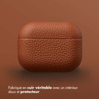 Accezz Coque en cuir véritable  Apple Airpods Pro 3 - Cognac
