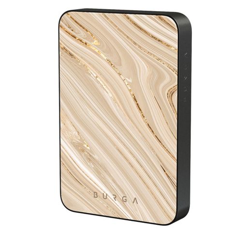 Burga Powerbank magnétique 5 000 mAh - MagSafe et Qi2 - Full Glam / Gunmetal
