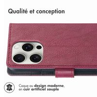 imoshion Étui de télephone portefeuille de luxe Apple iPhone 16 Pro Max - Bordeaux