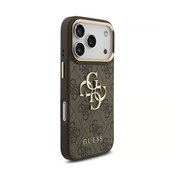 Guess Coque 4G Metal Logo Backcover Apple iPhone 18 Pro / 17 Pro - Marron
