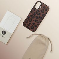 Selencia Coque Sabi imprimé panthère avec MagSafe Apple iPhone 16 - Mocha Brown
