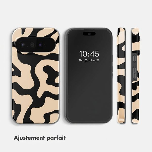 Selencia Coque arrière Vivid avec MagSafe Google Pixel 11 Pro - Art Wave Black