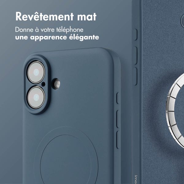 imoshion Coque Couleur avec MagSafe Apple iPhone 16 Plus - Bleu foncé