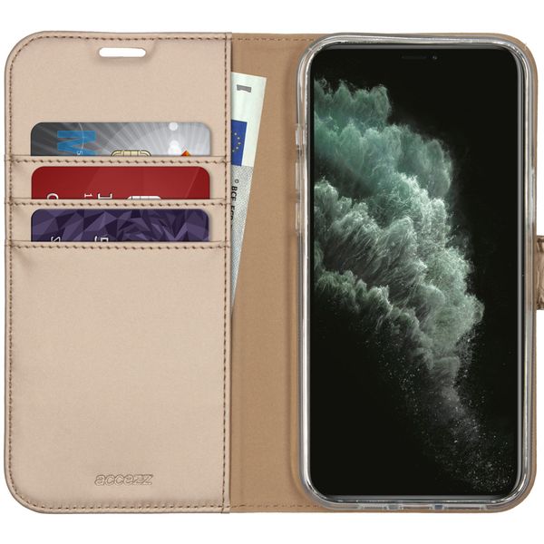 Accezz Étui de télephone Wallet Apple iPhone 12 Pro Max - Doré