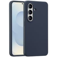 Accezz Coque Liquid Silicone avec MagSafe Samsung Galaxy S26 - Bleu foncé