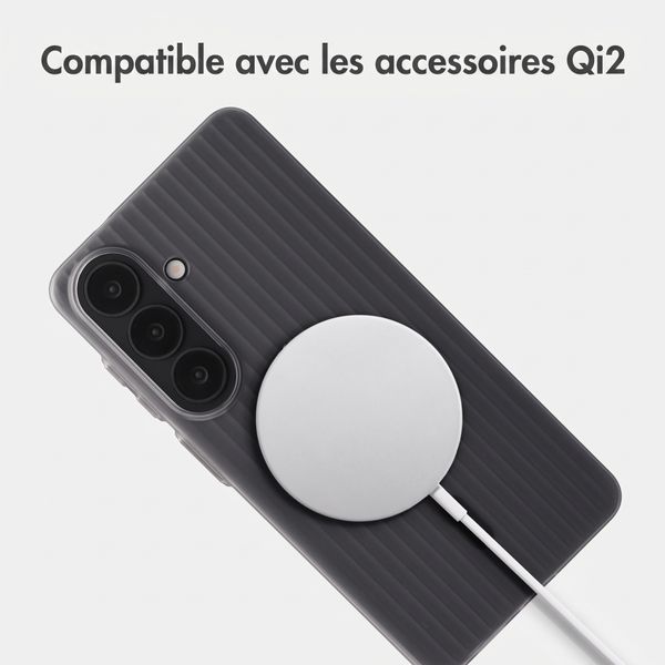 Accezz Coque arrière Lite avec MagSafe | Fluted | Samsung Galaxy S26 - Gris