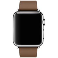 Apple Bracelet Leather Band Modern Buckle Apple Watch | 38/40/41/42 mm - Taille S - Marron
