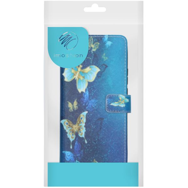 imoshion Design Softcase Bookcase Samsung Galaxy S21 Plus - Blue Butterfly