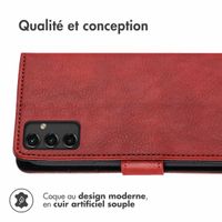 imoshion Étui de télephone portefeuille de luxe Samsung Galaxy A14 (5G/4G) - Rouge