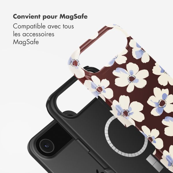 Selencia Coque arrière Vivid avec MagSafe Apple iPhone Air - Choco Flower Pop