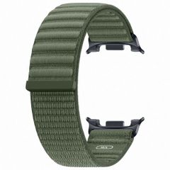 Samsung Bracelet en tissu original Samsung Galaxy Watch 9 (40/44mm) / Watch 8 (40/44mm) / Classic (46mm) - Taille M/L - Olive
