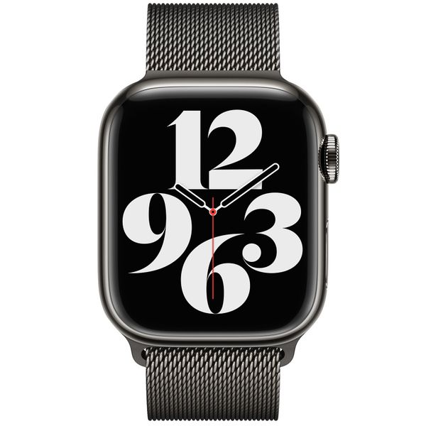 Apple Bracelet à boucle Milanais Apple Watch Series 1 t/m 9 / SE (38/40/41 mm) | Series 10 / 11 (42 mm) - Graphite