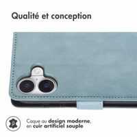 imoshion Étui de télephone portefeuille de luxe Apple iPhone 16 - Air Blue