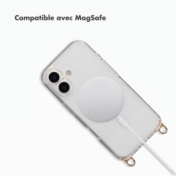 Selencia Coque arrière Rivièra MagSafe avec crochets amovibles Apple iPhone 16 - Transparent